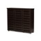 Baxton Studio Adalwin 3-Door Dark Brown Wooden Entryway Shoes Storage Cabinet 118-6517 - alternate 3